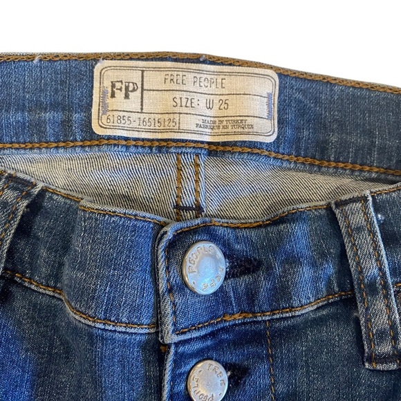 Free People Raw Hem Button Fly Jeans - Picture 6 of 8